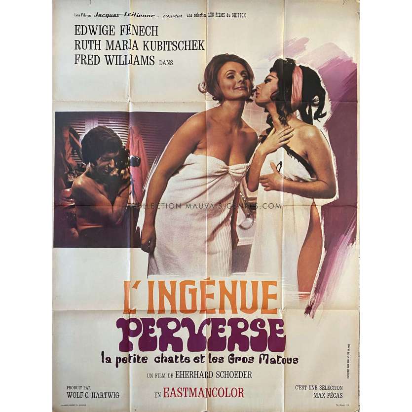 MADAME AND HER NIECE French Movie Poster- 47x63 in. - 1969 - Eberhard Schröder, Edwige Fenech