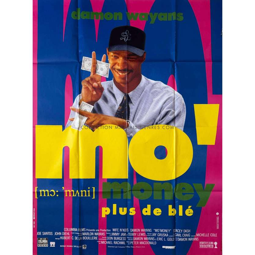 MO MONEY French Movie Poster- 47x63 in. - 1992 - Peter MacDonald, Damon Wayans