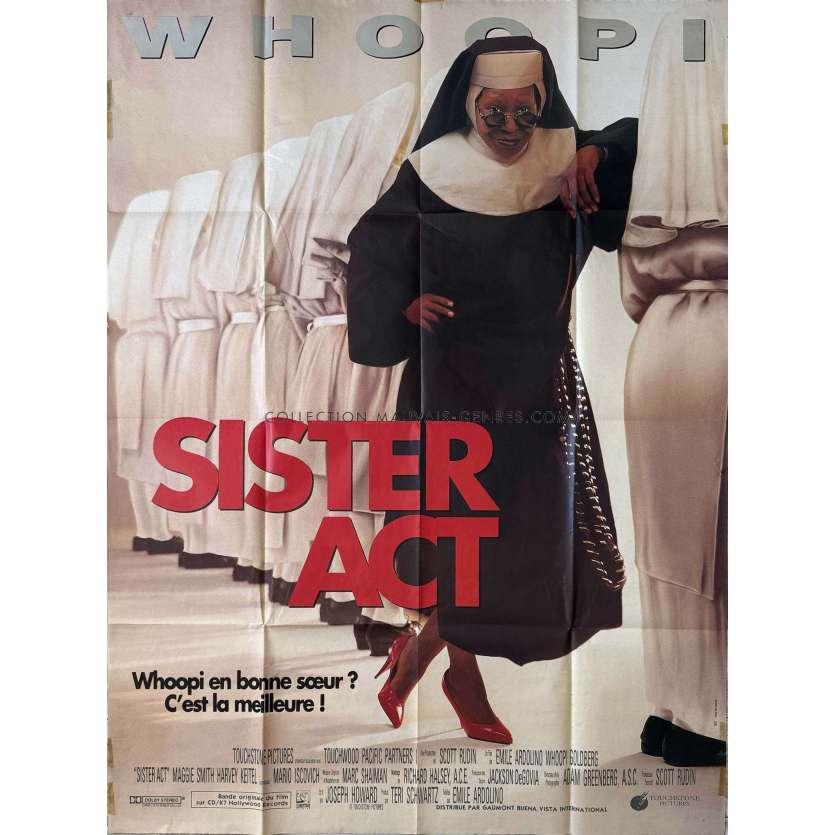 SISTER ACT French Movie Poster- 47x63 in. - 1992 - Emile Ardolino, Whoopi Goldberg