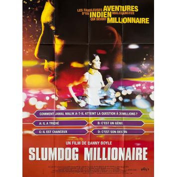 SLUMDOG MILLIONAIRE Affiche de film- 120x160 cm. - 2008 - Dev Patel, Danny Boyle