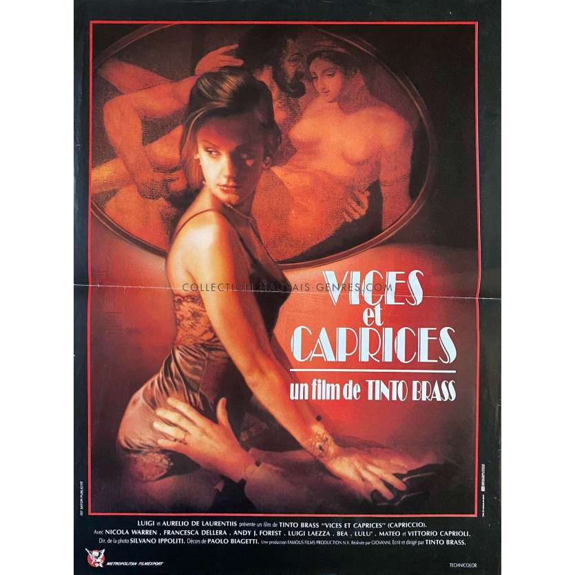 CAPRICCIO French Movie Poster- 15x21 in. - 1987 - Tinto Brass, Nicola Warren