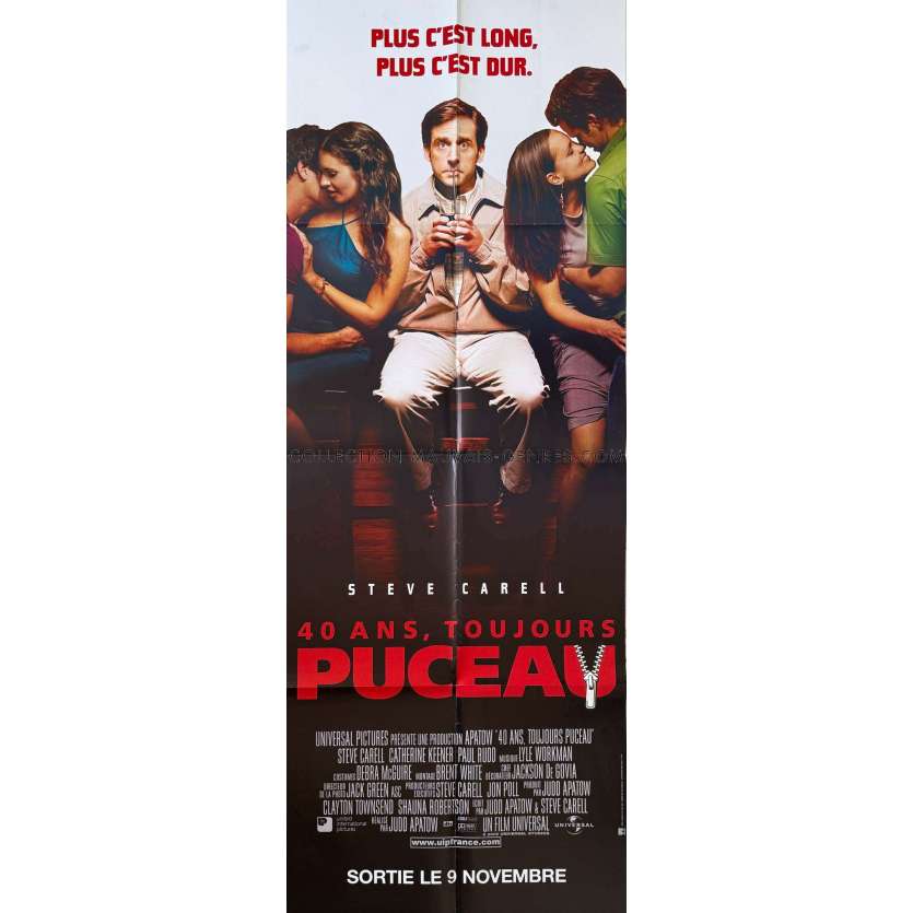 40 ANS TOUJOURS PUCEAU Affiche de film- 60x160 cm. - 2005 - Steve Carell, Judd Apatow