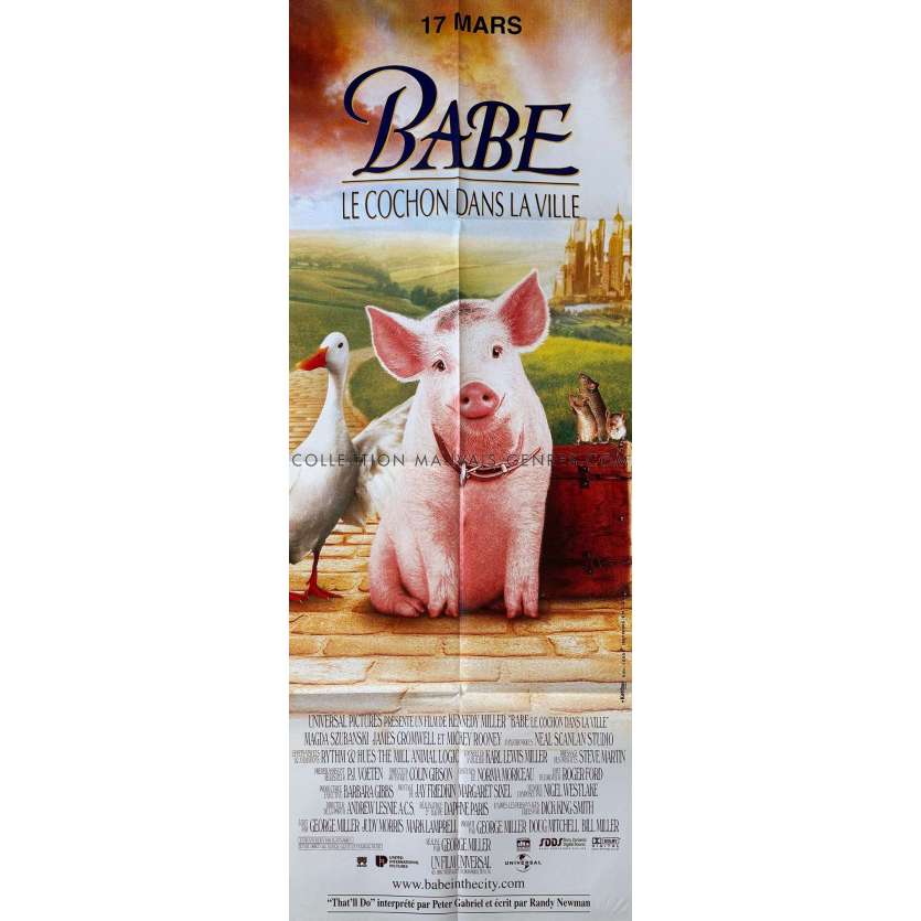 BABE 2 UN COCHON DANS LA VILLE Affiche de film- 60x160 cm. - 1998 - Magda Szubanski, George Miller