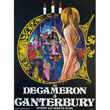 DU DECAMERON A CANTERBURY Affiche de film- 60x80 cm. - 1975 - Mariangela Giordano, Lucio Dandolo