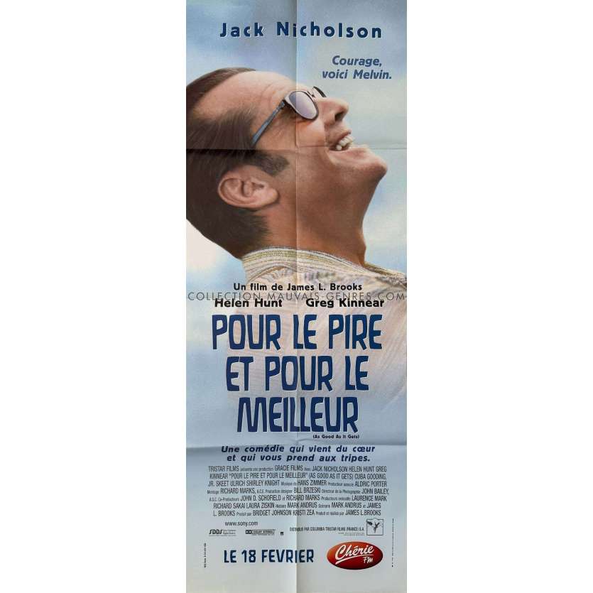 AS GOOD AS IT GETS French Movie Poster- 23x63 in. - 1997 - James L. Brooks, Jack Nicholson