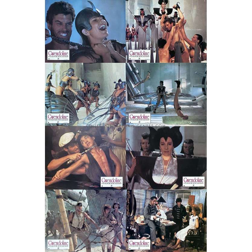 THE PERILS OF GWENDOLYNE French Lobby Cards x8 - set B - 9x12 in. - 1984 - Just Jaeckin, Tawny Kitaen