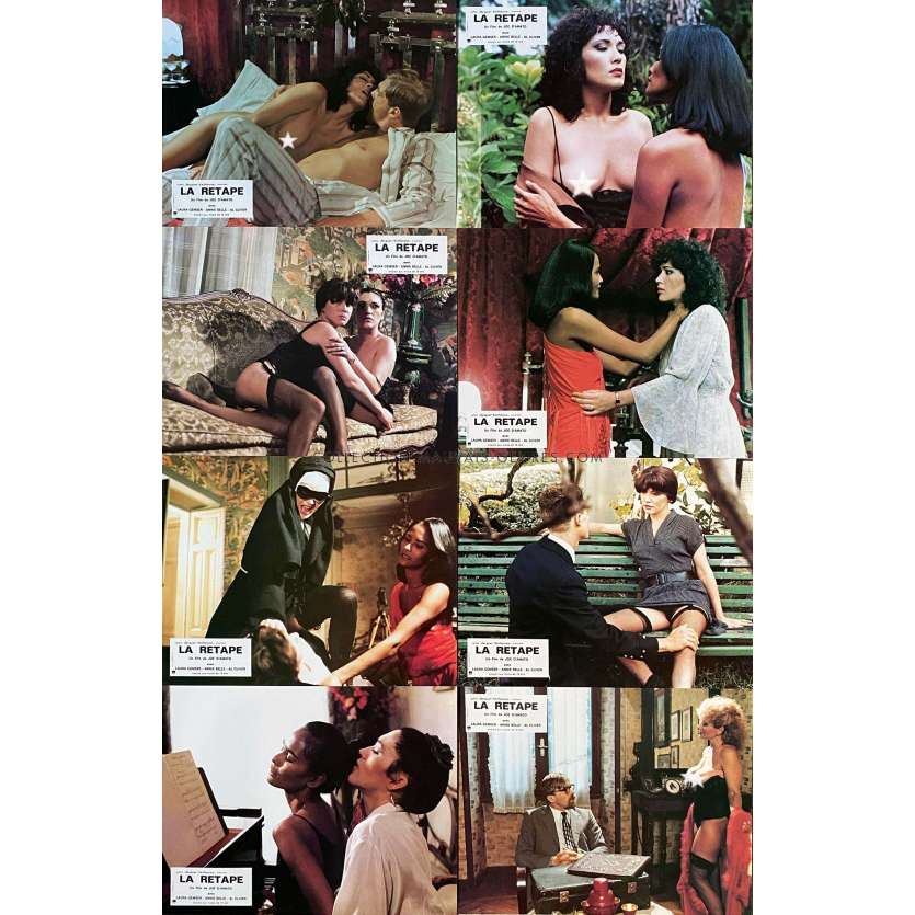 L'ALCOVA French Lobby Cards x8 - 9x12 in. - 1985 - Joe D'Amato, Lilli Carati