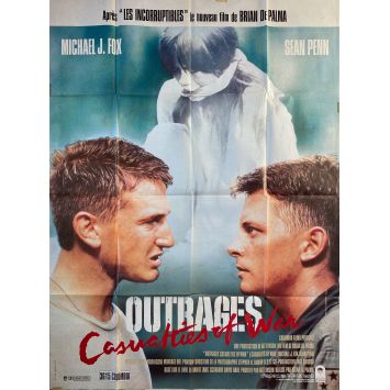 CASUALTIES OF WAR French Movie Poster- 47x63 in. - 1989 - Brian de Palma, Michael J. Fox