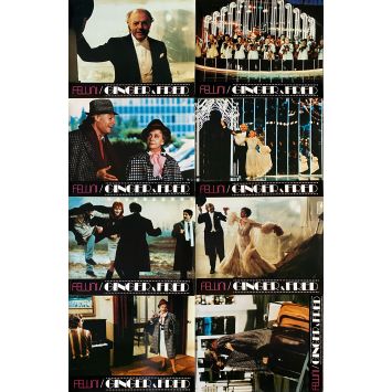 GINGER & FRED French Lobby Cards x8 - 10x12 in. - 1986 - Federico Fellini, Marcello Mastroianni