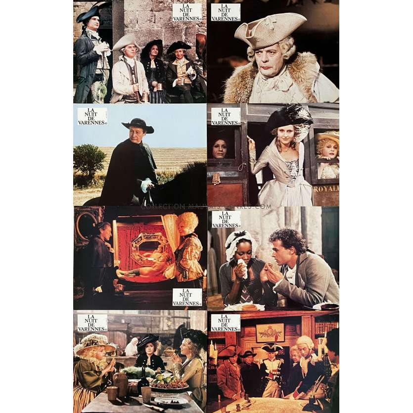 THAT NIGHT IN VARENNES French Lobby Cards x14 - 9x12 in. - 1982 - Ettore Scola, Marcello Mastroianni