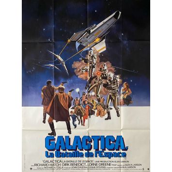 BATTLESTAR GALACTICA French Movie Poster- 47x63 in. - 1978 - Glen A. Larson, Dirk Benedict