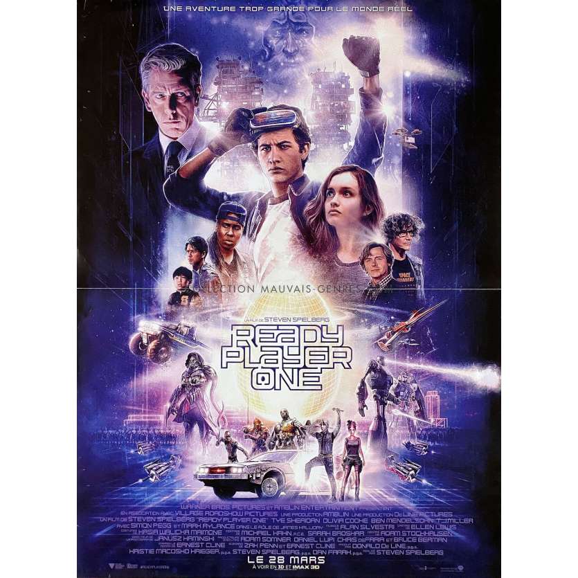 READY PLAYER ONE Affiche de film- 40x54 cm. - 2017 - Olivia Cooke, Steven Spielberg