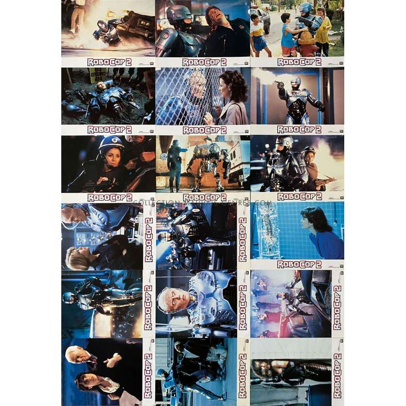 ROBOCOP 2 German Lobby Cards x18 - 9x11,5 in. - 1990 - Irvin Kershner, Peter Weller