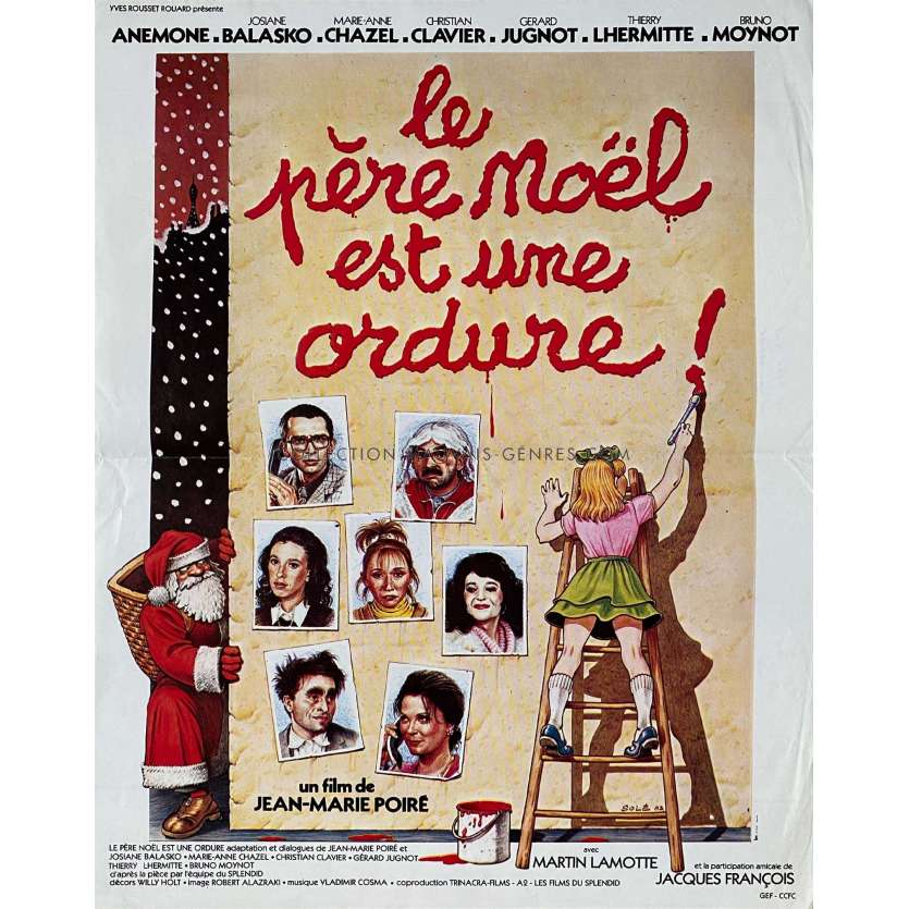 LE PERE NOEL EST UNE ORDURE French Movie Poster- 15x21 in. - 1982 - Jean-Marie Poiré, Thierry Lhermitte