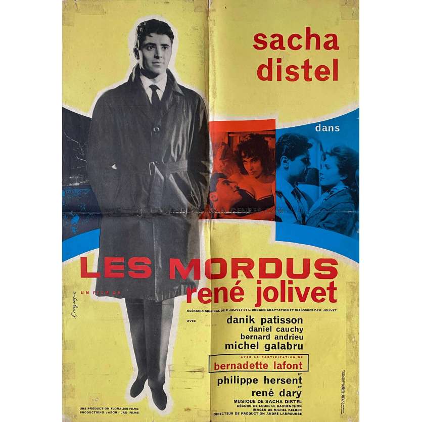 LES MORDUS French Movie Poster- 23x32 in. - 1960 - René Jolivet, Sacha Distel