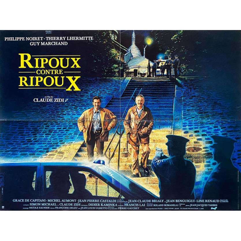 MY NEW PARTNER IN THE RACES French Movie Poster- 23x32 in. - 1990 - Claude Zidi, Philippe Noiret