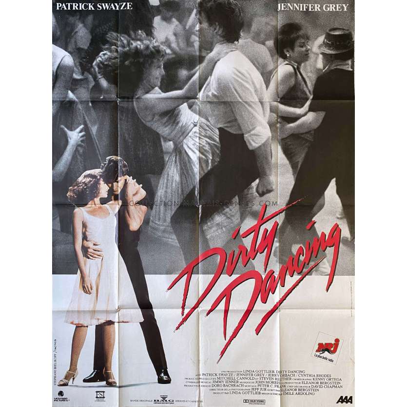 DIRTY DANCING French Movie Poster- 47x63 in. - 1987 - Emile Ardolino, Patrick Swayze