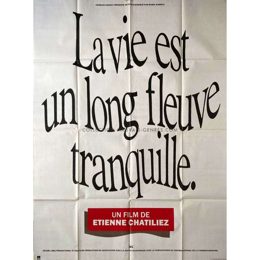 LA VIE EST UN LONG FLEUVE TRANQUILLE Affiche de film Prev. - 120x160 cm. - 1988 - Benoit Magimel, Etienne Chatillez