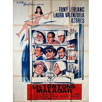 LES TONTONS MALABARS Affiche de film- 120x160 cm. - 1959 - Tony Leblanc, Pedro Lazaga