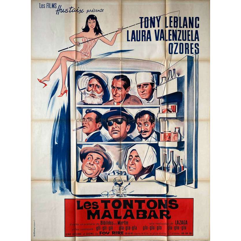 LES TONTONS MALABARS Affiche de film- 120x160 cm. - 1959 - Tony Leblanc, Pedro Lazaga