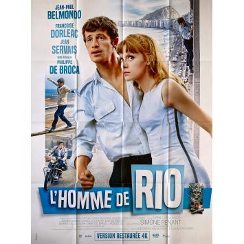 L'HOMME DE RIO Affiche de film- 120x160 cm. - 1964/R2024 - Jean-Paul Belmondo, Philippe de Broca