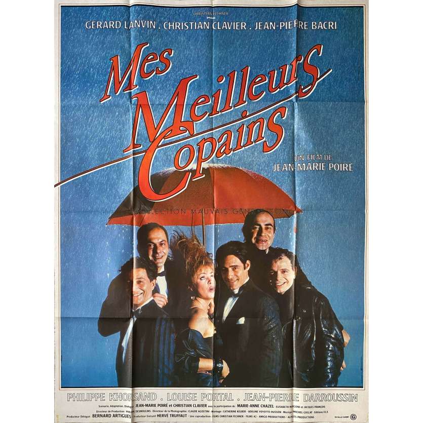 MES MEILLEURS COPAINS Affiche de film- 120x160 cm. - 1989 - Jean-Pierre Bacri, Jean-Marie Poiré