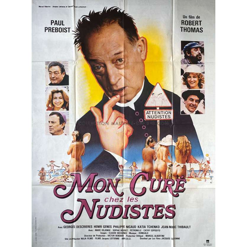 MON CURE CHEZ LES NUDISTES French Movie Poster- 47x63 in. - 1982 - Robert Thomas, Paul Préboist