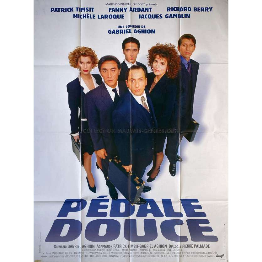 PEDALE DOUCE Affiche de film Version bureau. - 120x160 cm. - 1996 - Patrick Timsit, Gabriel Aghion