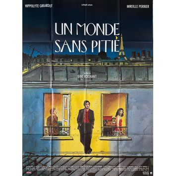 UN MONDE SANS PITIE Affiche de film- 120x160 cm. - 1989 - Hippolyte Girardot, Eric Rochant