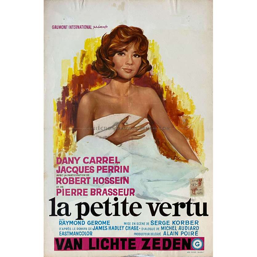 LA PETITE VERTU Affiche de film- 35x55 cm. - 1968 - Dany Carrel, Serge Korber