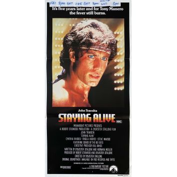 STAYING ALIVE Affiche de film- 33x78 cm. - 1983 - John Travolta, Sylvester Stallone