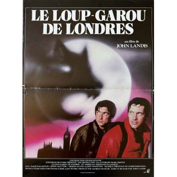 AN AMERICAN WEREWOLF IN LONDON French Movie Poster- 15x21 in. - 1981 - John Landis, David Naughton