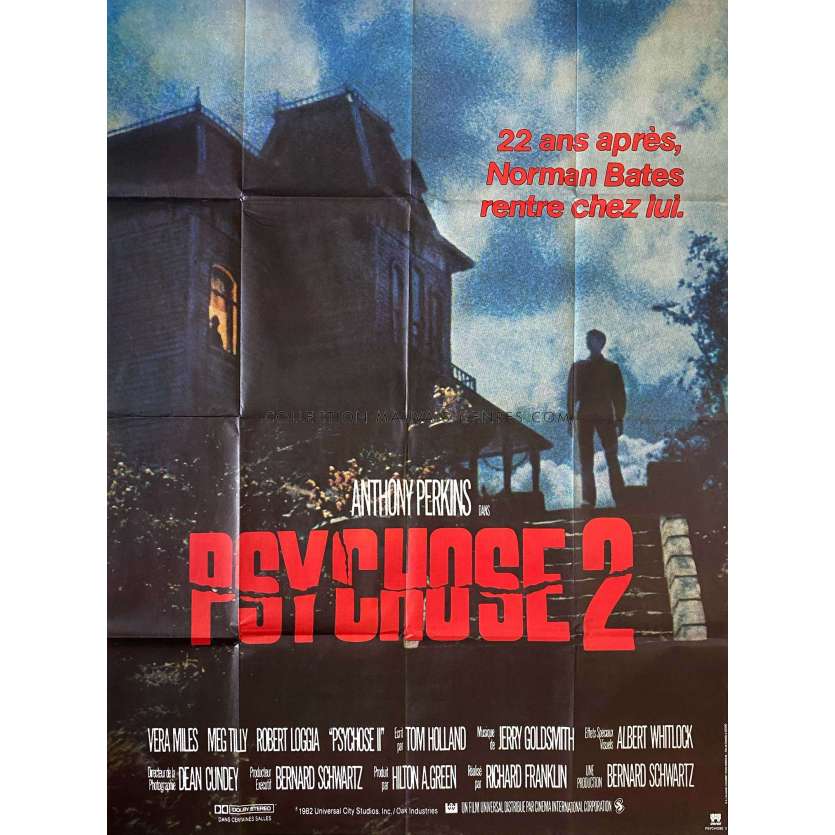 PSYCHO II French Movie Poster- 47x63 in. - 1983 - Richard Franklin, Anthony Perkins