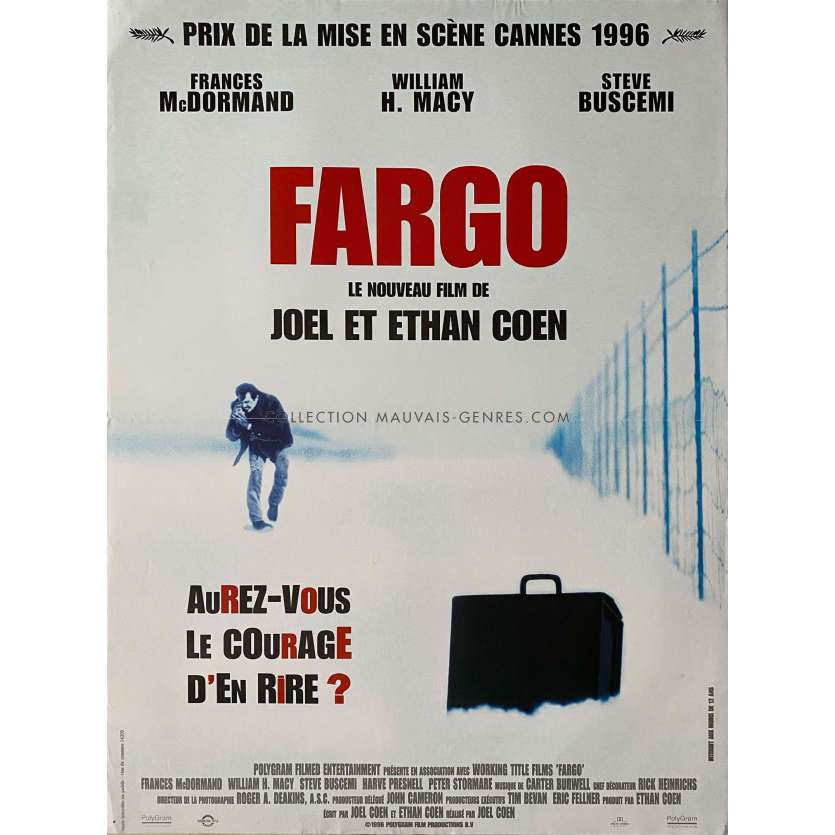 FARGO French Movie Poster- 15x21 in. - 1996 - Joel Coen, Frances McDormand