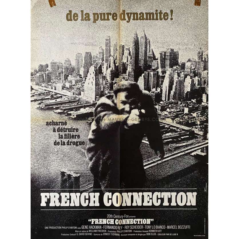 FRENCH CONNECTION Affiche de film- 60x80 cm. - 1971 - Gene Hackman, William Friedkin