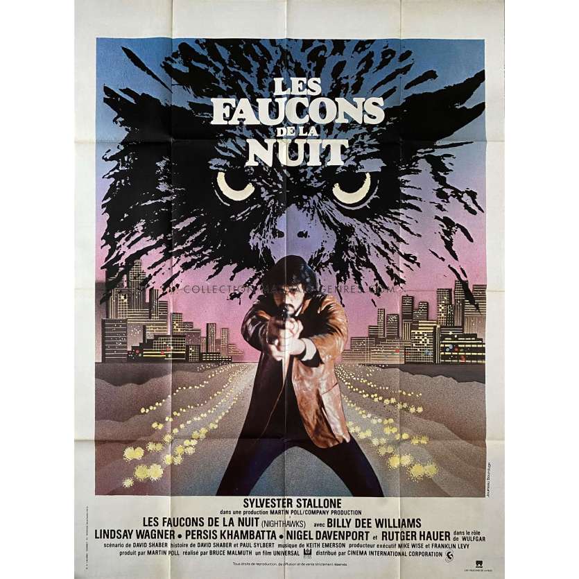 LES FAUCONS DE LA NUIT Affiche de film- 120x160 cm. - 1981 - Rutger Hauer, Sylvester Stallone