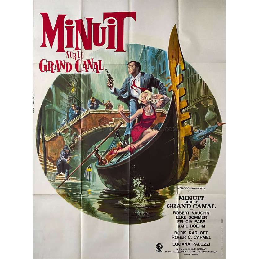 MINUIT SUR LE GRAND CANAL Affiche de film- 120x160 cm. - 1966 - Robert Vaughn, Jerry Thorpe