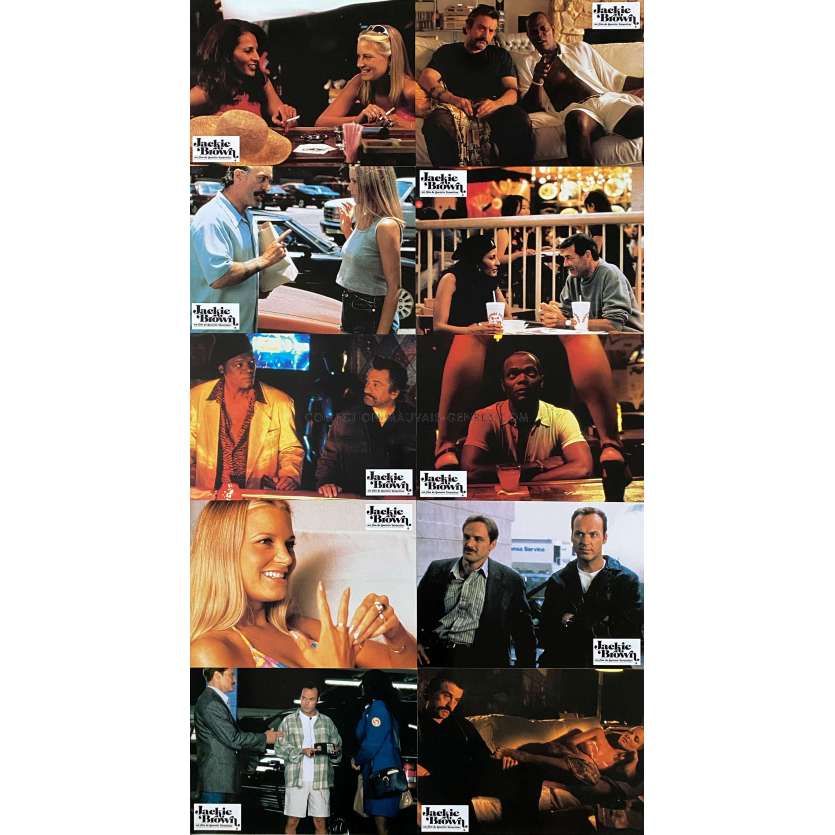 JACKIE BROWN French Lobby Cards x10 - 9x12 in. - 1997 - Quentin Tarantino, Pam Grier