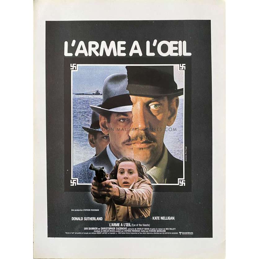 L'ARME A L'OEIL Synopsis 2 pages. - 24x30 cm. - 1981 - Donald Sutherland, Richard Marquand