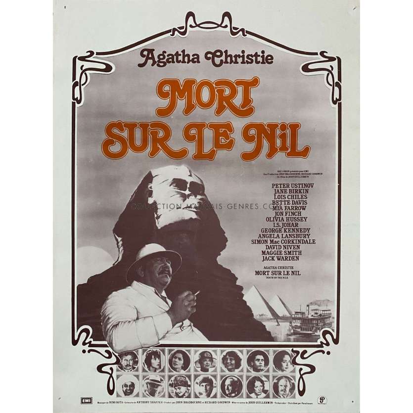 MORT SUR LE NIL Synopsis 2 pages. - 24x30 cm. - 1978 - Peter Ustinov, John Guillermin