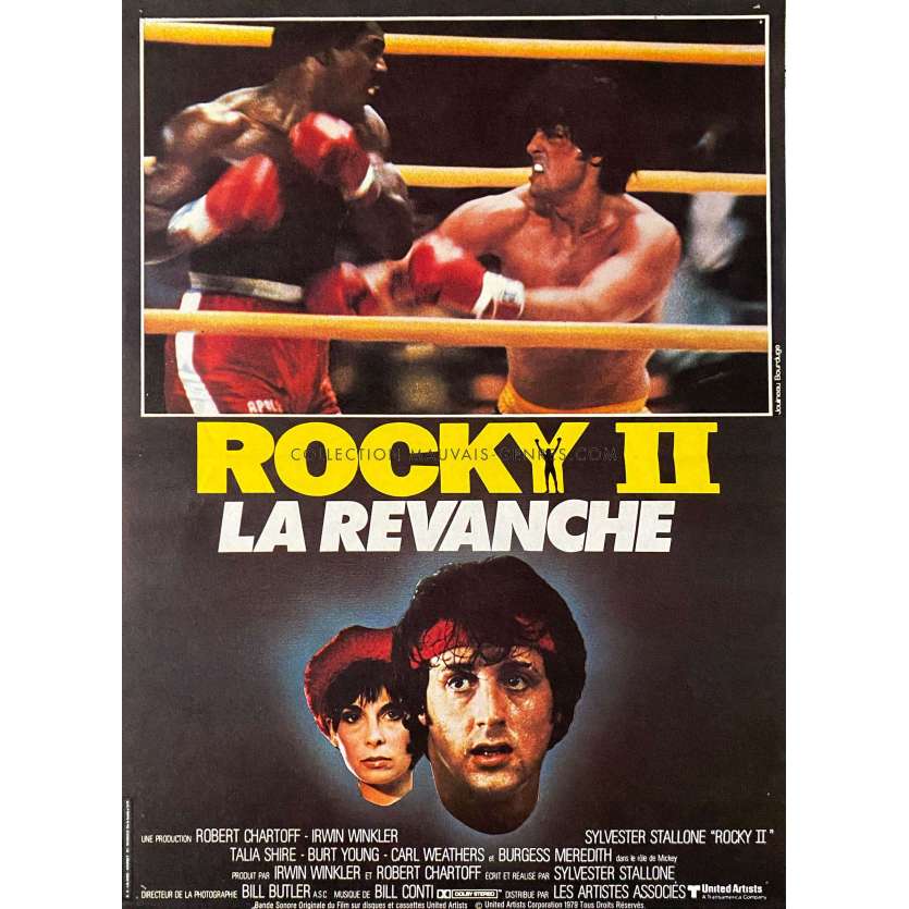 ROCKY II French Movie Poster- 15x21 in. - 1979 - Sylvester Stallone, Carl Weathers