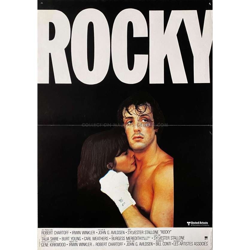 ROCKY French Movie Poster- 15x21 in. - 1976 - John G. Avildsen, Sylvester Stallone