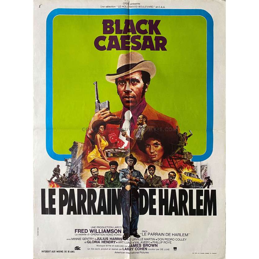 BLACK CAESAR French Movie Poster- 23x32 in. - 1973 - Larry Cohen, Fred Williamson