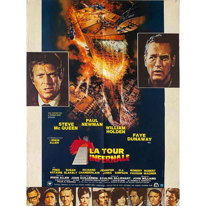 THE TOWERING INFERNO French Movie Poster- 23x32 in. - 1974 - John Guillermin, Steve McQueen