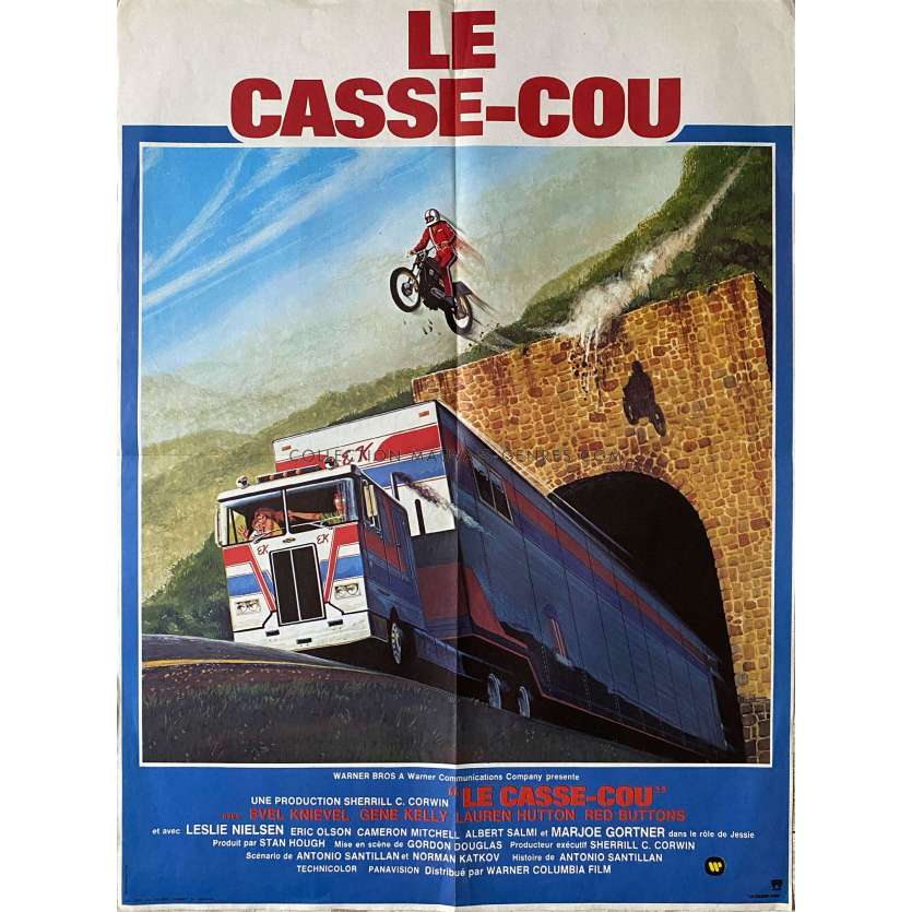 VIVA KNIEVEL French Movie Poster- 23x32 in. - 1977 - Gordon Douglas, Evel Knievel