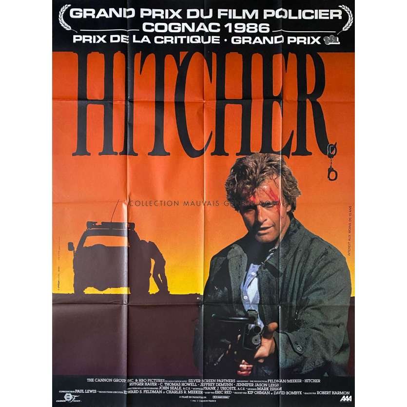 HITCHER Affiche de film- 120x160 cm. - 1986 - Rutger Hauer, Robert Harmon