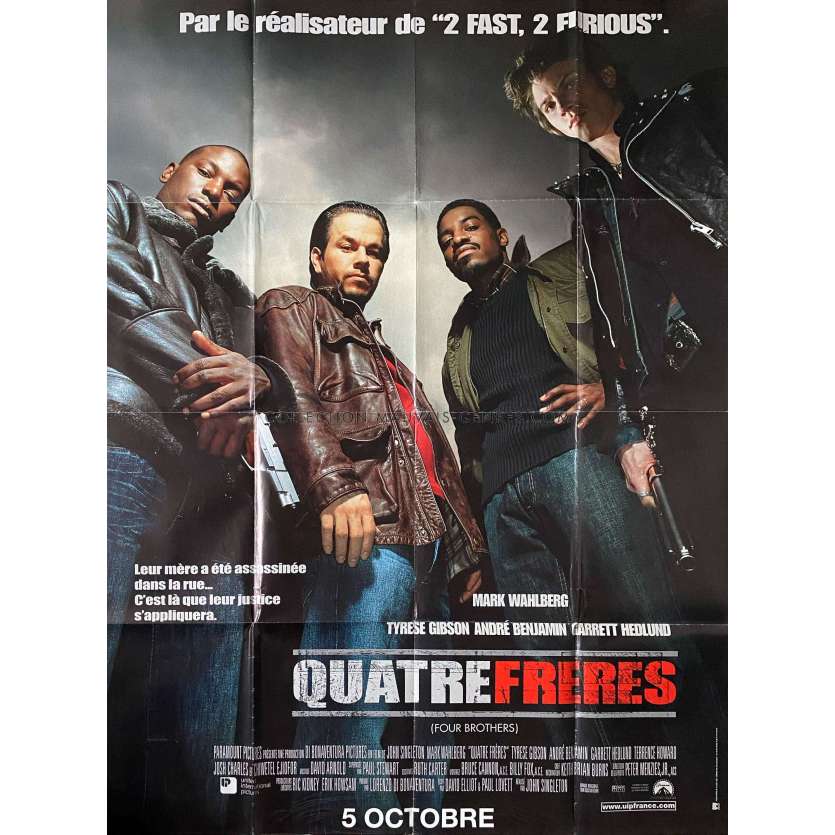 FOUR BROTHERS French Movie Poster- 47x63 in. - 2005 - John Singleton, Mark Wahlberg