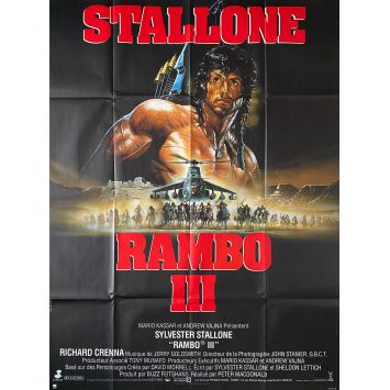 RAMBO 3 Affiche de film- 120x160 cm. - 1988 - Richard Crenna, Sylvester Stallone