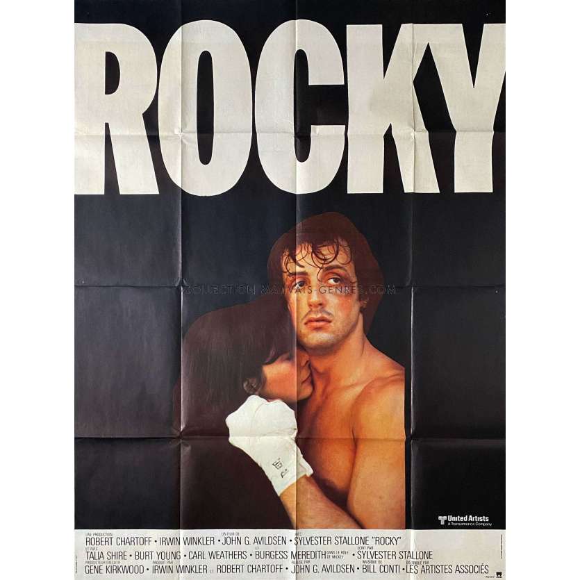 ROCKY Affiche de film- 120x160 cm. - 1976 - Sylvester Stallone, John G. Avildsen