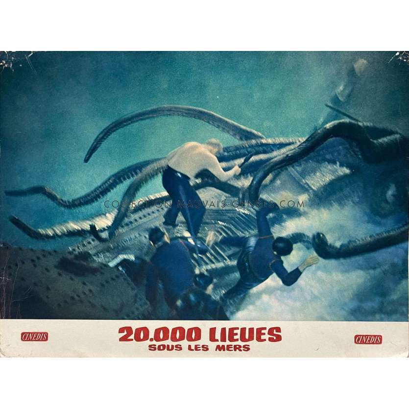 20,000 LEAGUES UNDER THE SEA French Lobby Card N01 - 10x12 in. - 1963 - Richard Fleisher, Kirk Douglas